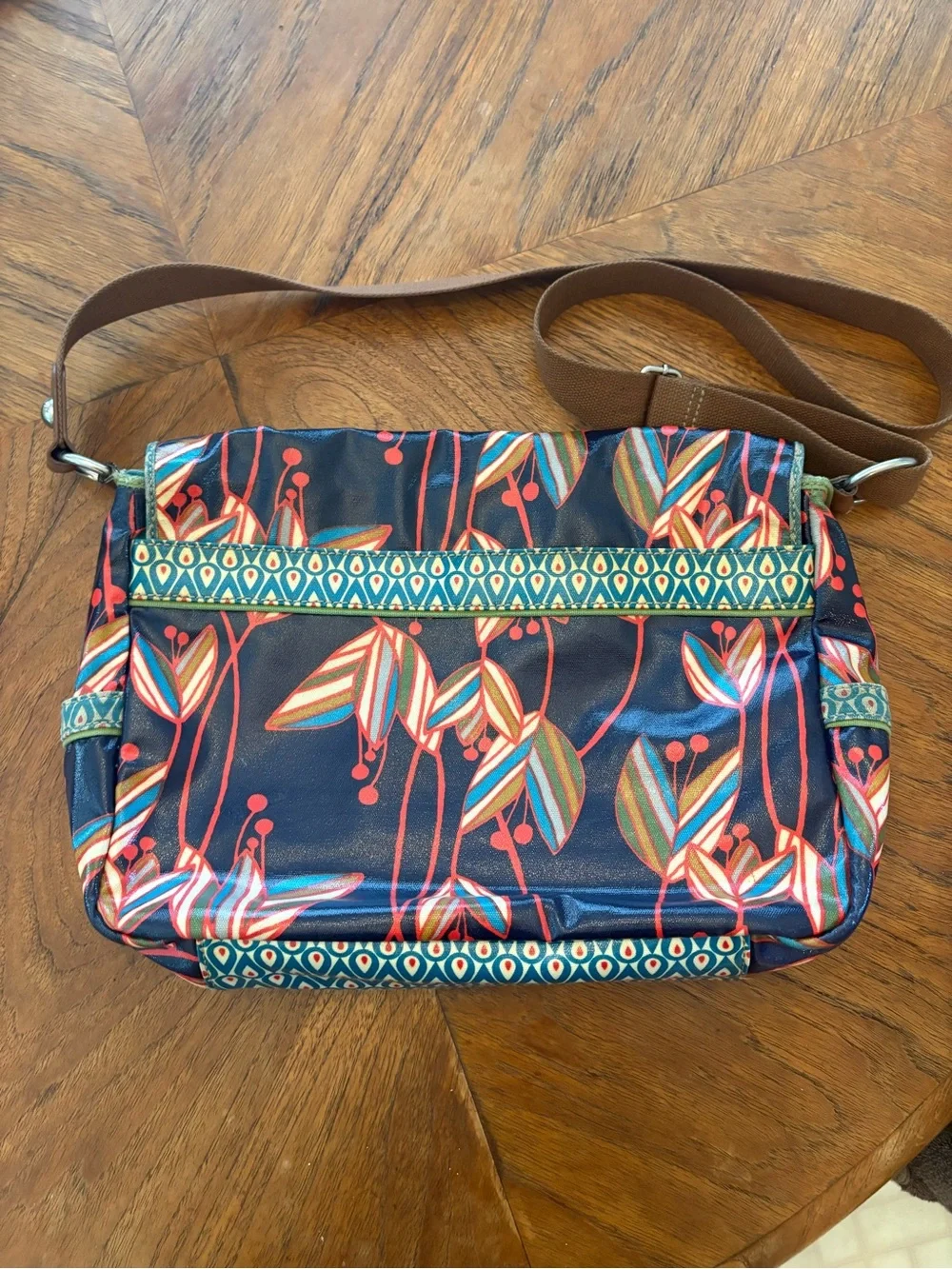 Fossil Vinyl Canvas Mixed Print Tote Bag